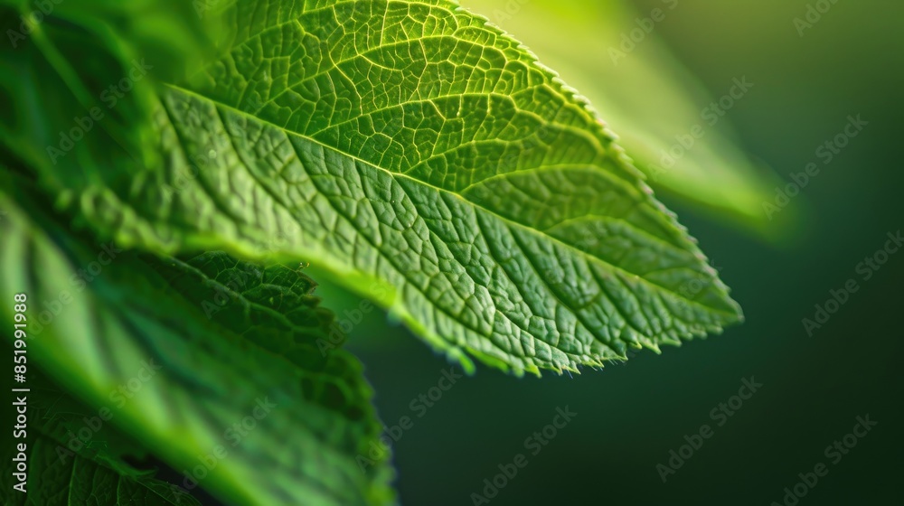 Macro shot of a Green leaf Macro shot of a Green leaf