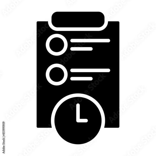 Deadline Glyph Icon