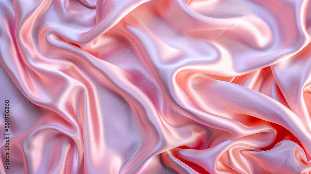 Obraz premium Chaotic drapery of delicate pink satin