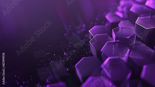 Abstract geometric background with isometric digital blocks. Blockchain concept and modern technology