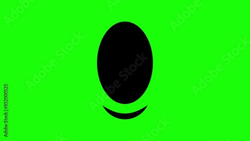 Simple Lip Sync, Cartoon Talking Mouth Illustration Animation on Green Background