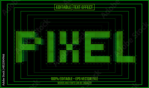 pixel editable text effect