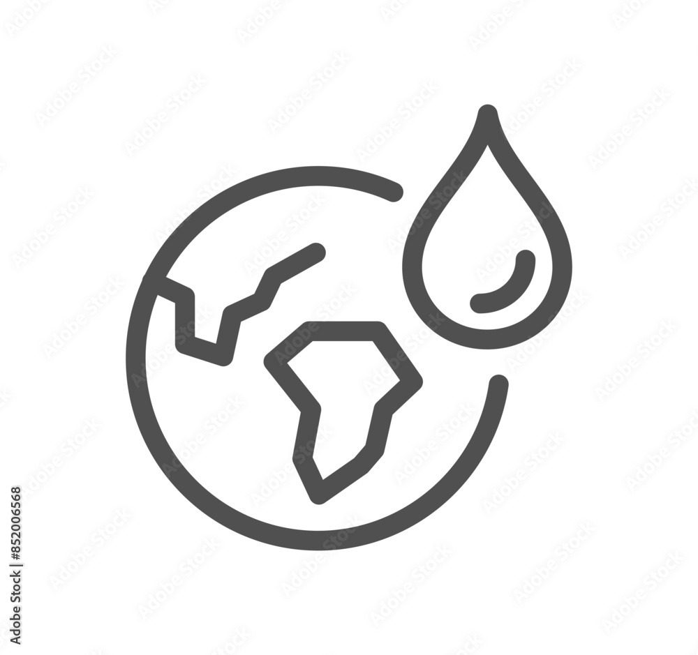 Water related icon outline and linear vector.
