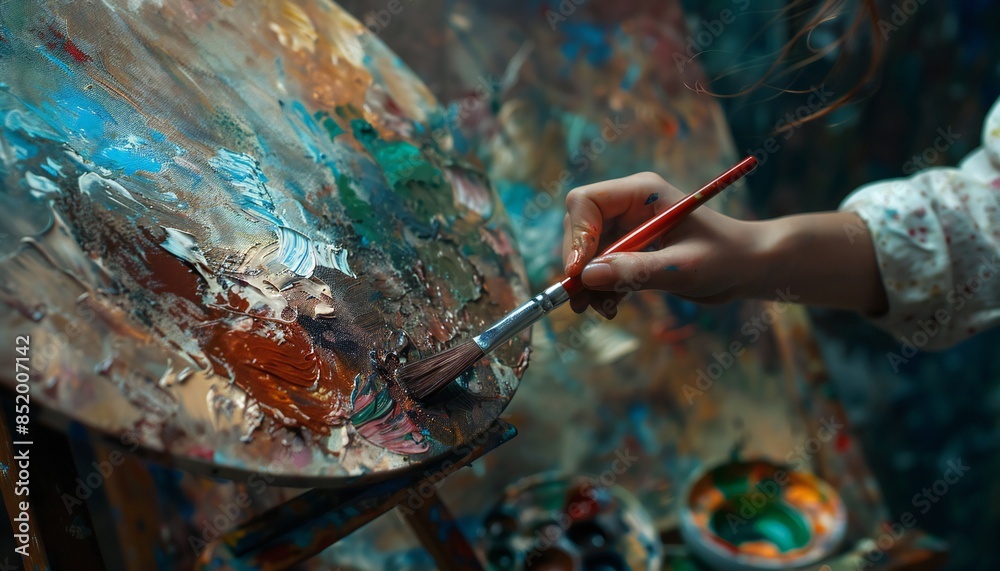 The artist's creative process The artist's creative process