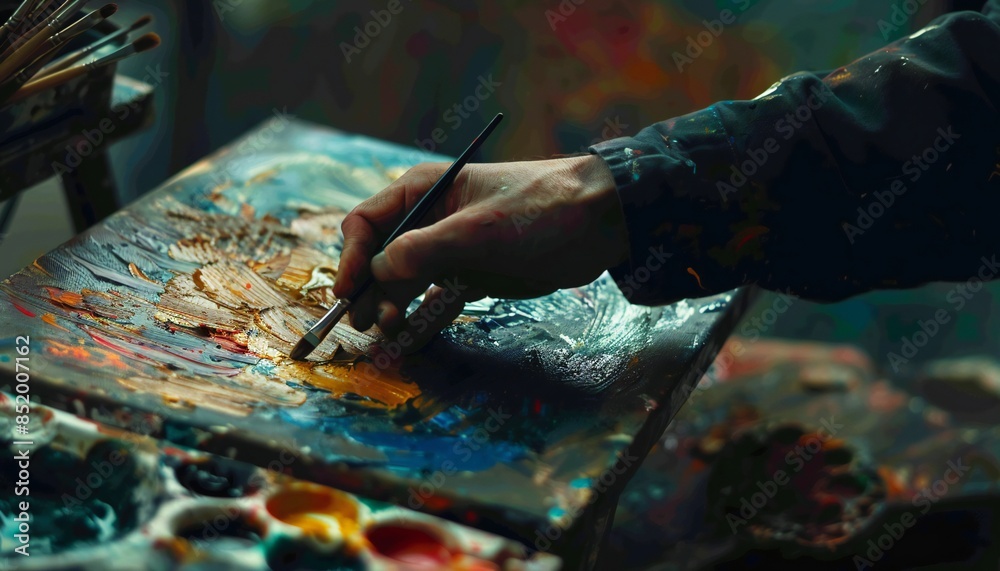 Obraz premium The imaginative journey of an artist’s creation