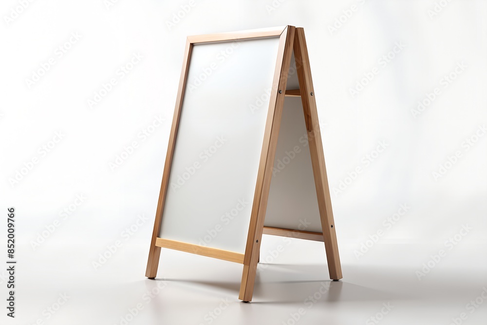 one Crezon A-frame sandwich boards for design mock up and presentation on isolated white background, 3d illustration one Crezon A-frame sandwich boards for design mock up and presentation on isolated white background, 3d illustration