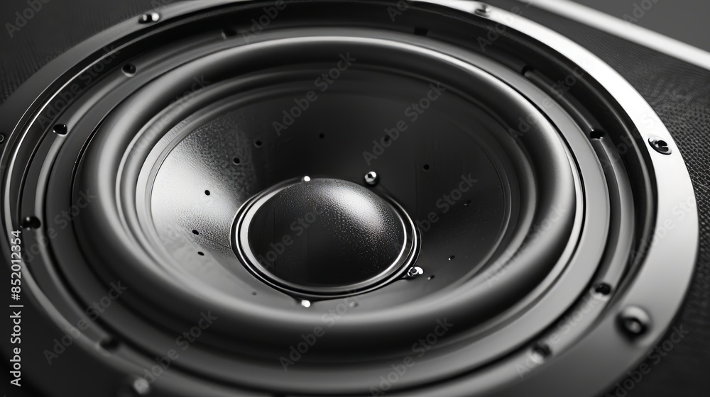 High fidelity speaker on white background, realistic image for sound system enthusiasts High fidelity speaker on white background, realistic image for sound system enthusiasts