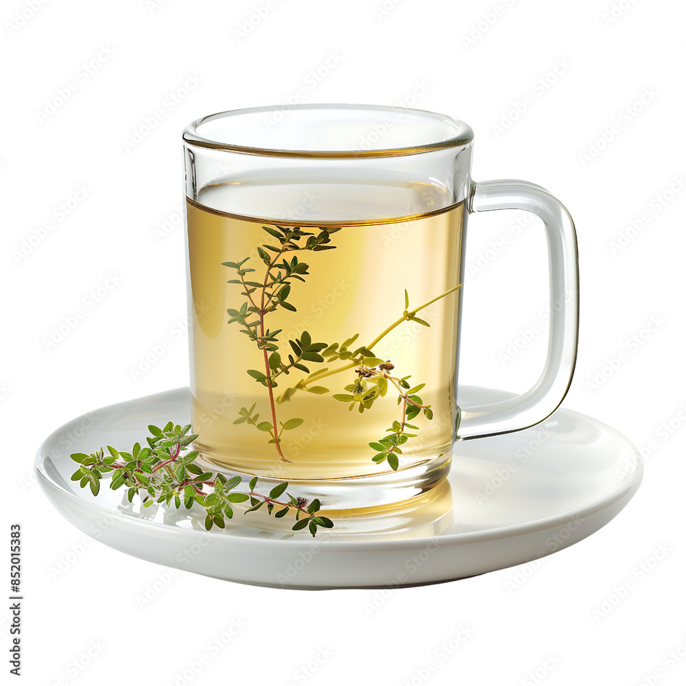 thyme tea isolated on transparent background thyme tea isolated on transparent background