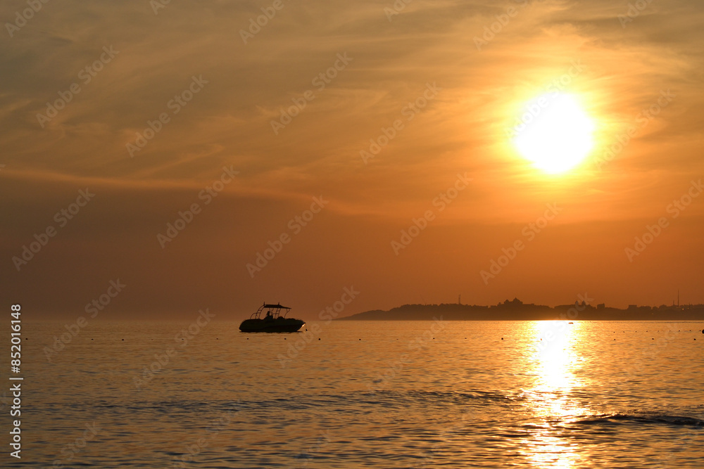 Beautiful sunset by the sea in Turkey Beautiful sunset by the sea in Turkey