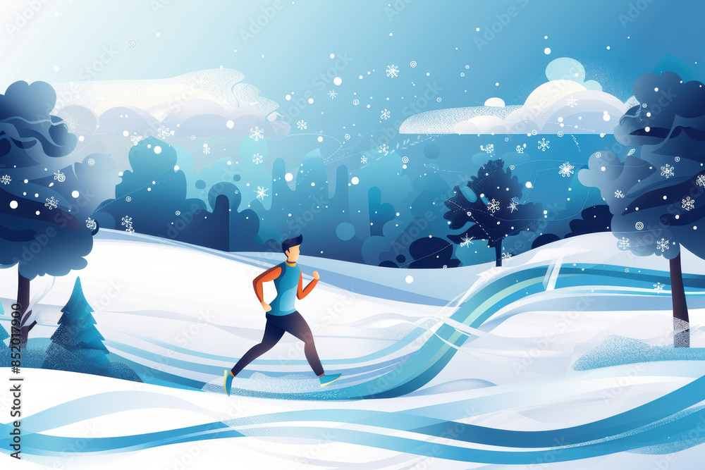 Winter Jogger in Vibrant Colors