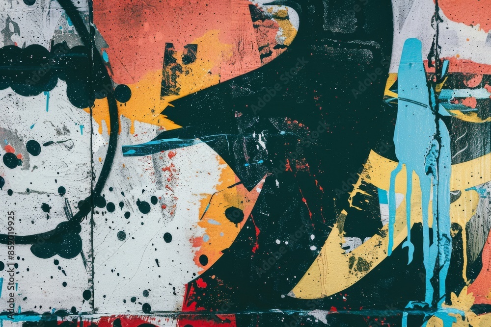 Fototapeta premium A Symphony of Colors on a Urban Wall