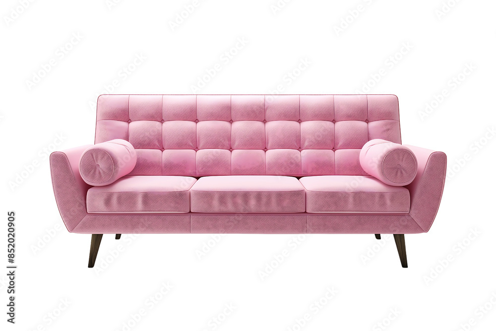 modern pink sofa isolated on transparent background modern pink sofa isolated on transparent background
