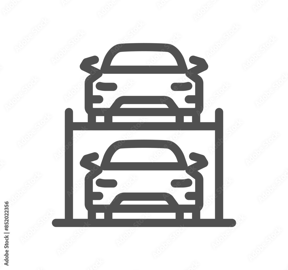 Parking related icon outline and linear vector.
Parking related icon outline and linear vector.