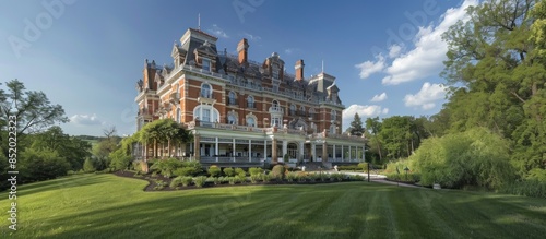 Grand Victorian Mansion on a Lush Lawn