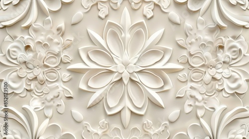 Pattern of cream colored ceramic tiles for floors and walls