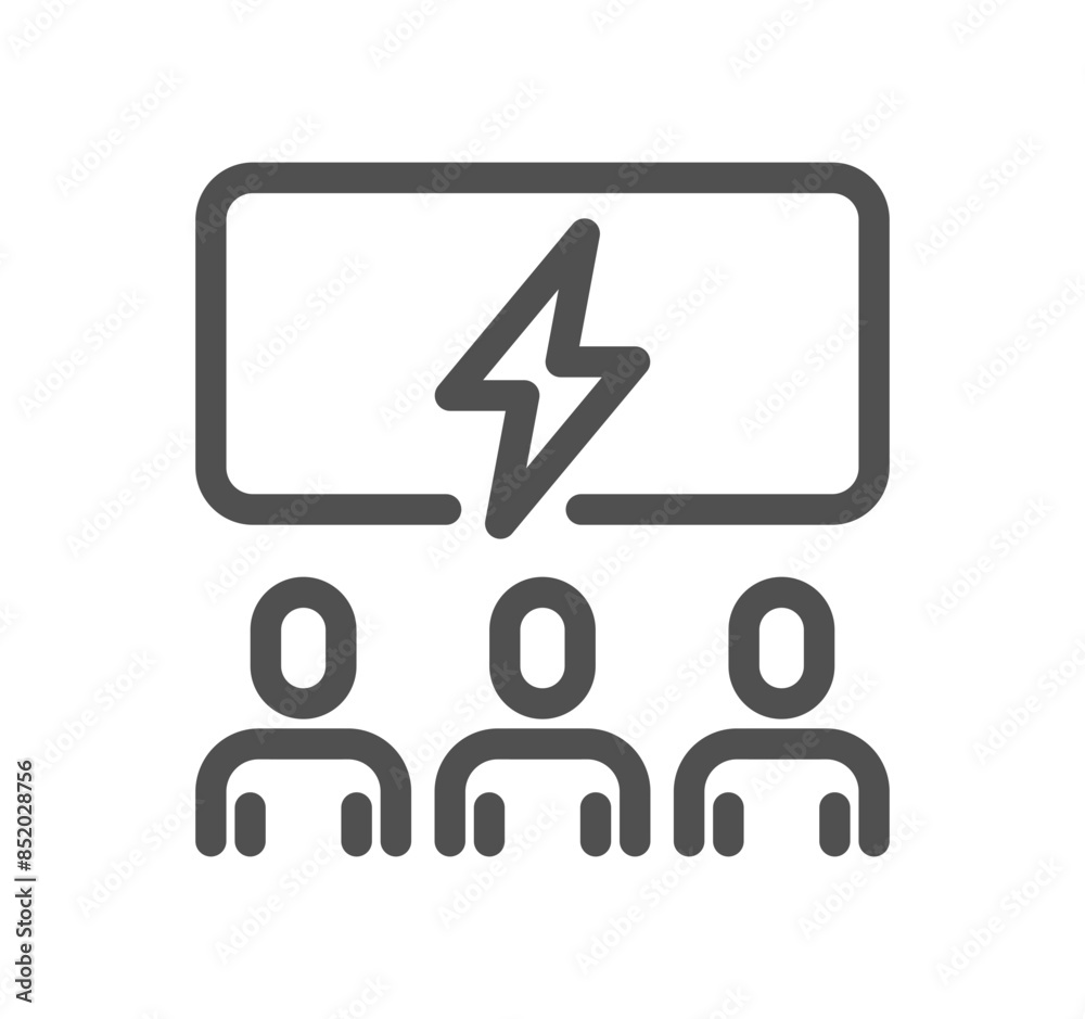 Brainstorming related icon outline and linear vector.
Brainstorming related icon outline and linear vector.