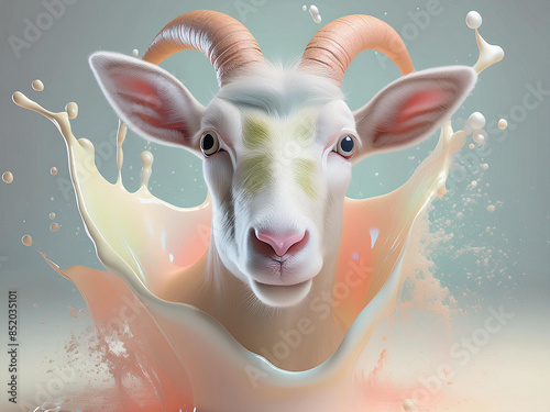 chèvre, animal, ferme, mammifère, nature, animal, bétail, blanc, agricultura, gazon, klaxon, brun, cornu, klaxon, domestique, tête, joli, rural, fourrure, portrait, lait, vache laitière, alpage, isolé