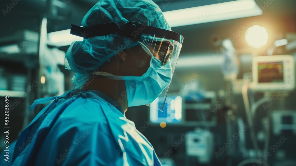 An interventional cardiologist performs a delicate operation An interventional cardiologist performs a delicate operation