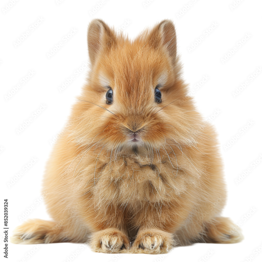 Obraz premium Brown rabbit on White Background