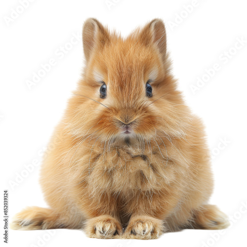 Brown rabbit on White Background