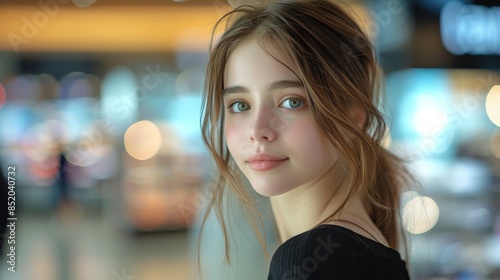 Young Woman Posing for Picture