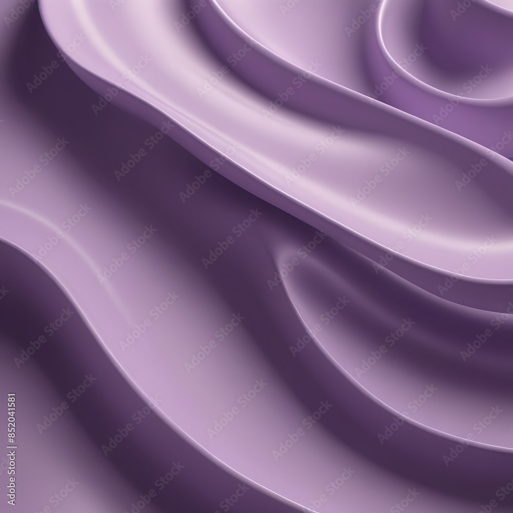 Obraz premium Platinum Edge of Lavender Curves Abstract 3D Render 