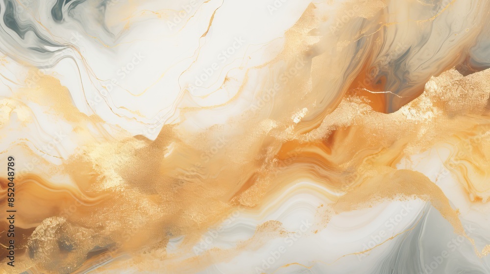 White and gold Marble Swirls And Agate Ripples Luxury Texture. Golden colors wallpaper. High quality AI generated image mural White and gold Marble Swirls And Agate Ripples Luxury Texture. Golden colors wallpaper. High quality AI generated image mural