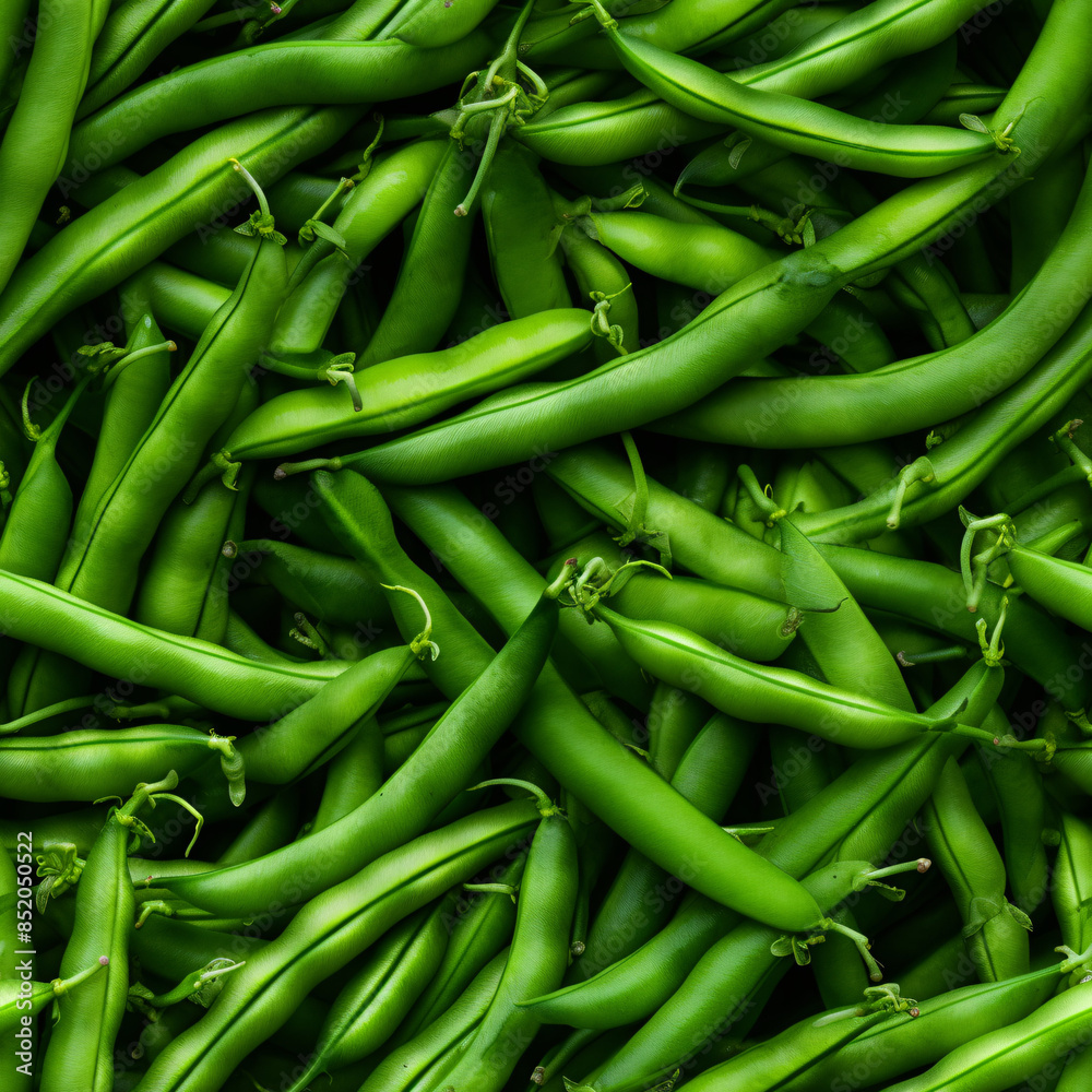 Pile of green beans, seamless texture Pile of green beans, seamless texture