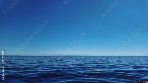 Wallpaper Mural Waving deserted sea ocean, blue sky and horizon, Antalya Turkey Torontodigital.ca