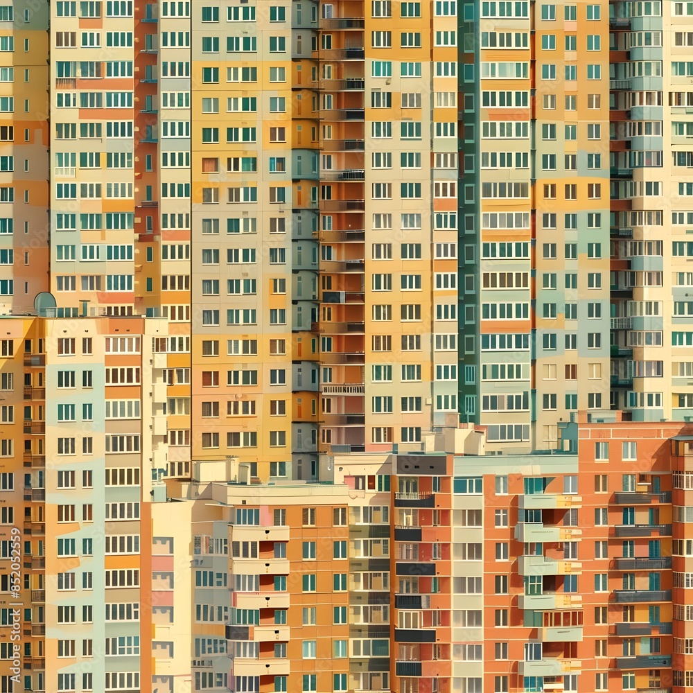 Apartment area with high population density Apartment area with high population density