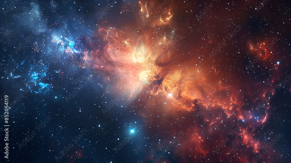 Fototapeta premium Nebulae and star fields in space