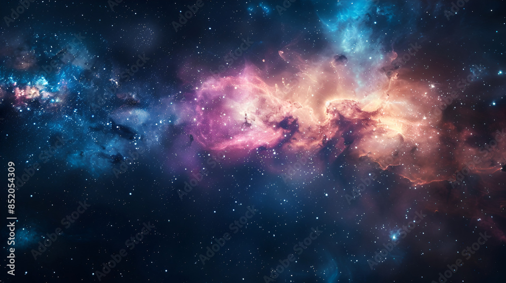 Fototapeta premium Nebulae and star fields in space