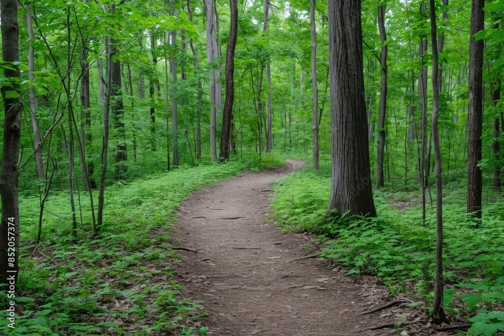 a woman walking through a forest with a backpack, Explore a nearby hiking trail a woman walking through a forest with a backpack, Explore a nearby hiking trail