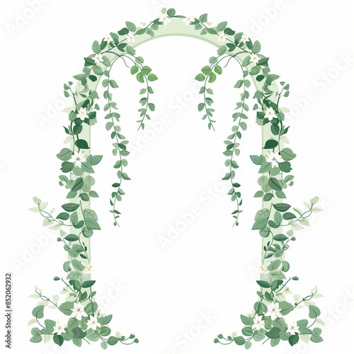 Wallpaper Mural vector wedding arch with green leaves Torontodigital.ca