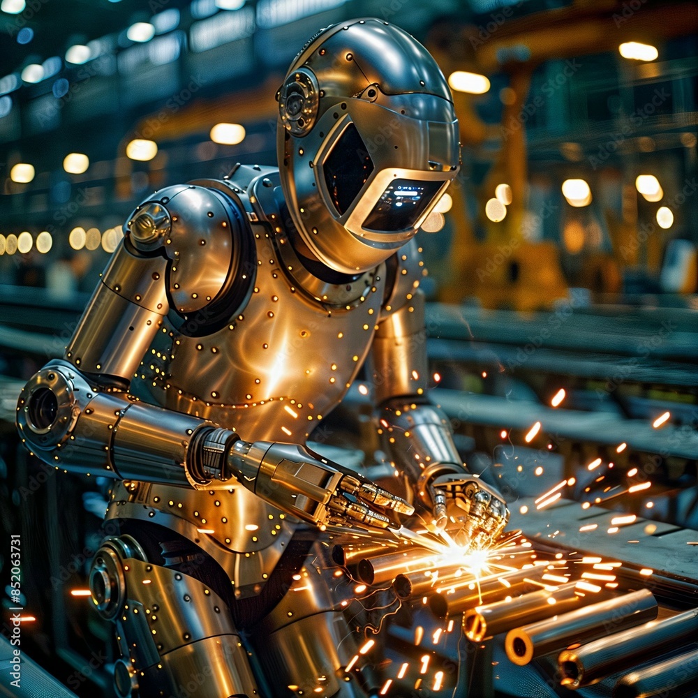 Fototapeta premium High-Tech Robotic Welding Automation