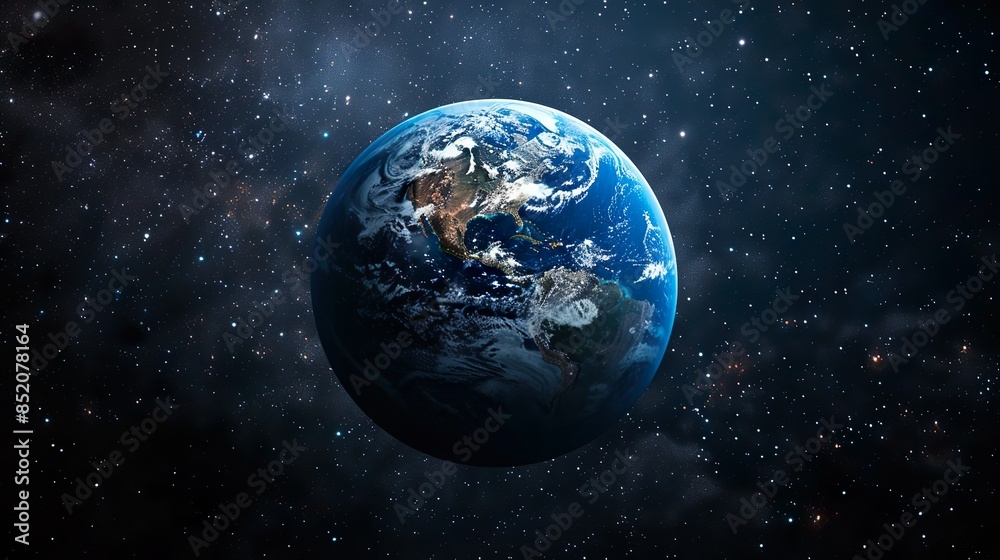 Obraz premium Earth from space made with Ai generative technology