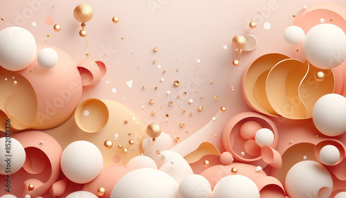 Holiday background with balloons. Generative AI
