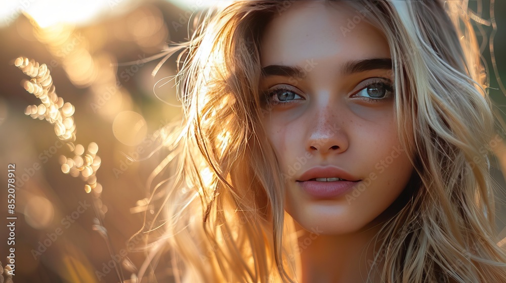 Photo of a beautiful model girl with blonde hair Photo of a beautiful model girl with blonde hair