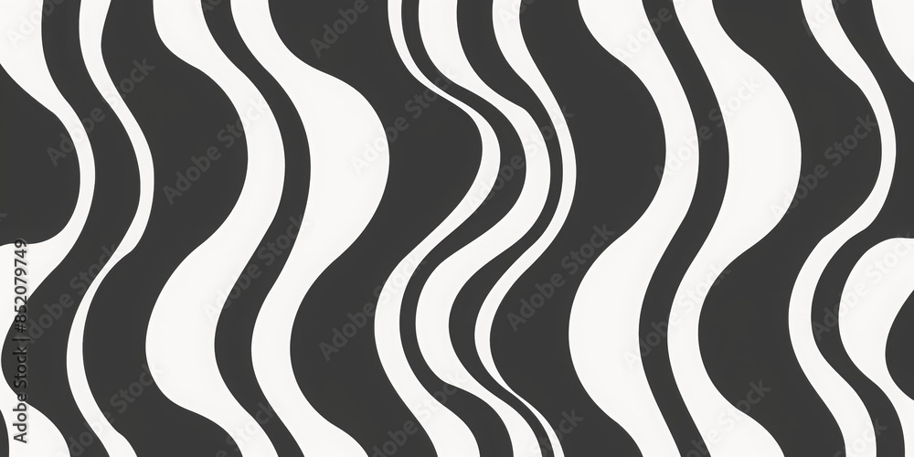 black and white illustration of a funky repeating sign wave black and white illustration of a funky repeating sign wave