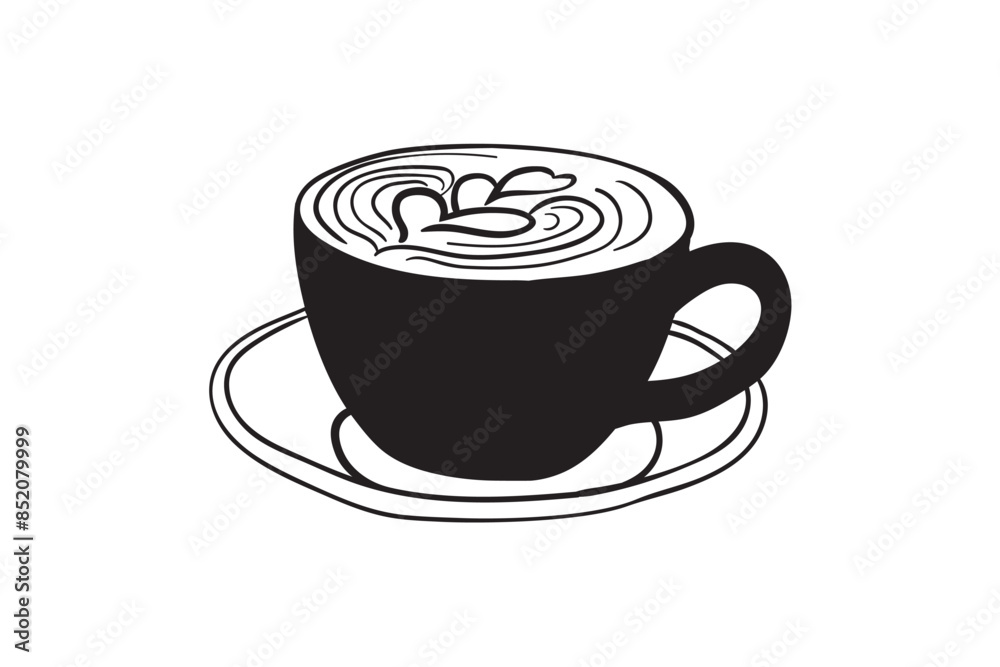 Obraz premium Coffee Svg Bundle, Coffee Cup, Coffee Heartbeat, Coffee Monogram, Coffee PNG Clipart, Coffee Set, Takeaway Cup svg, Hot Coffee svg, Coffee Cup Svg, Cup Of Coffee Svg, Coffee Silhouette, Coffee Cut Fil