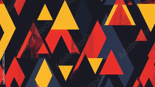 Abstract geometry in triangle shapes forms a background. Futuristic design presents a graphic pattern.