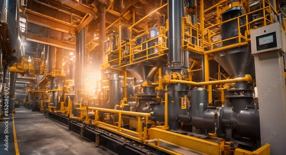 Production line of the oil and gas industry Oil and gas industry 4k Production line of the oil and gas industry Oil and gas industry 4k