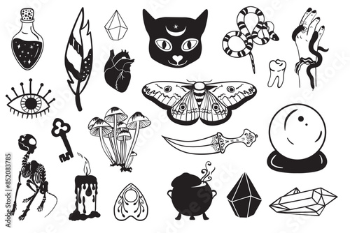 Witchcraft Bundle Kit SVG, alter kits beginners, cheat sheet svg, Halloween girl SVG, Halloween Sign SVG, Halloween witches, knot magic supplies, mystical svg, slavic witchcraft, Witchcraft Bundle Kit