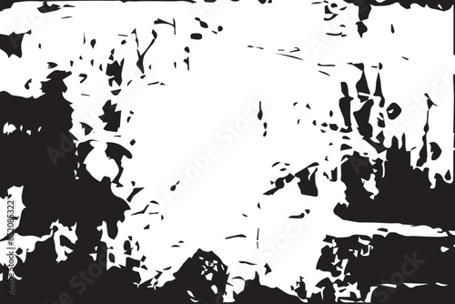 Black and White Monochrome Vector Illustration Texture Background Overlay
