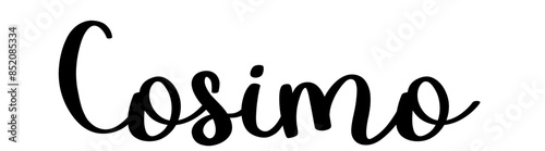 Cosimo - colore nero - parola nome scritta - ideale per websites, presentazioni, biglietti, banners, sweatshirt, stampe, cricut, silhouette, sublimazioni, etichette, adesivi
