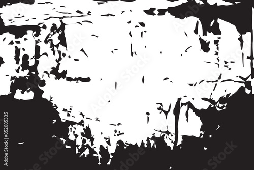 Black and White Texture Background Overlay Monochrome Vector Illustration