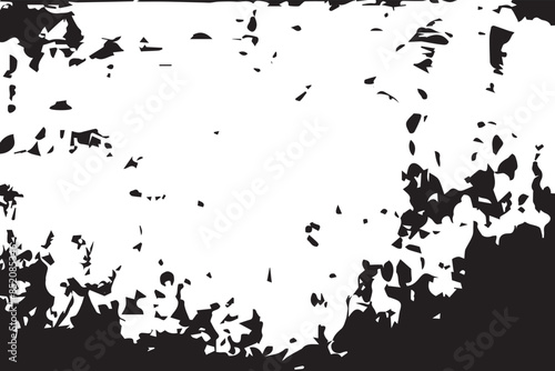 Monochrome Vector Illustration Background Texture Black and White Overlay