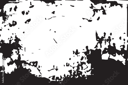 Monochrome Vector Illustration Background Texture Black and White Overlay