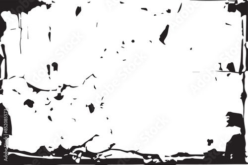 Black and White Monochrome Vector Illustration Texture Background Overlay