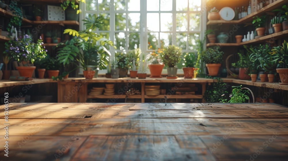 Fototapeta premium Room Filled With Potted Plants
